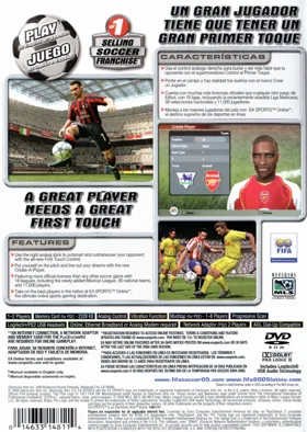 FIFA Soccer 2005 box cover back